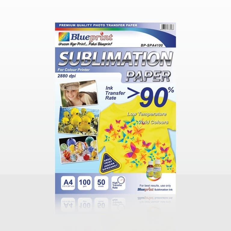 Jual KERTAS SUBLIM BLUEPRINT BP-SPA4100 A4 Sublimation Paper | Shopee ...