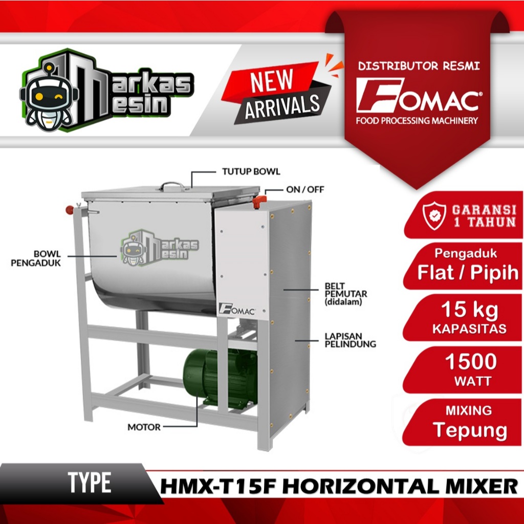 Jual Mesin Mixing Powder Tepung Horizontal Mixer Mesin Pengaduk Bubuk ...