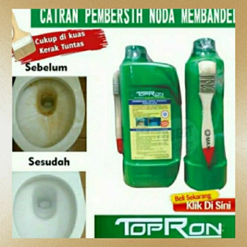 Jual Topron Pembersih Noda & Kerak Toilet WC 1 Liter | Shopee Indonesia