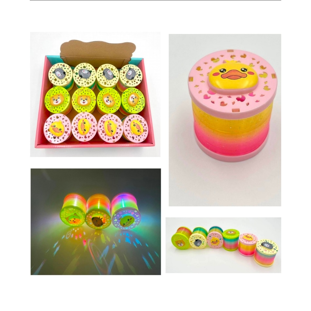 Jual Maenan Per Pegas Pelangi Stress Toys Ada Lampu Mainan Slinky ...