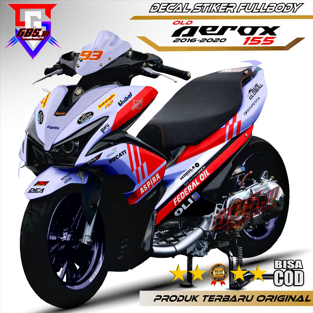Jual (Terbaru) - Decal Aerox 155 Old 2016 - 2019 Fullbody Stiker Decal ...