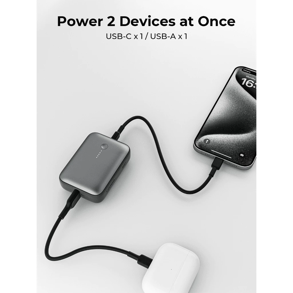 AUKEY Mini Powerbank 10000 mAh 22.5 W Fast Charging Type C & USB A PB-Y55