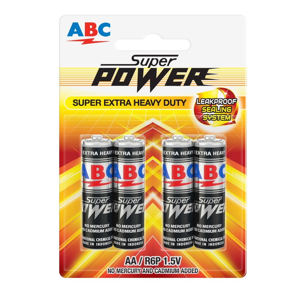 Jual Baterai ABC Size AA R6P - ABC Dry Cell | Shopee Indonesia