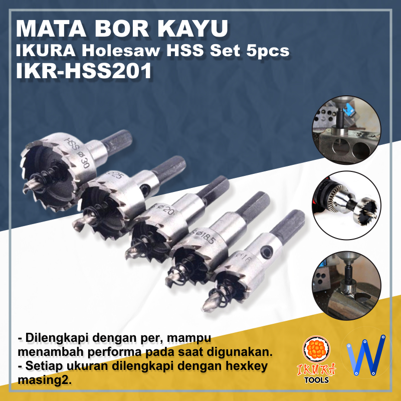 Jual Mata Bor Plastik Besi Kayu Ikura Ikr Hss Holesaw Hss Set Pcs