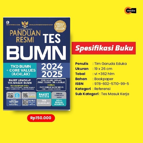 Jual Ready Stok !!! Buku Soal New Tes BUMN 2024 2025 - Panduan Resmi ...