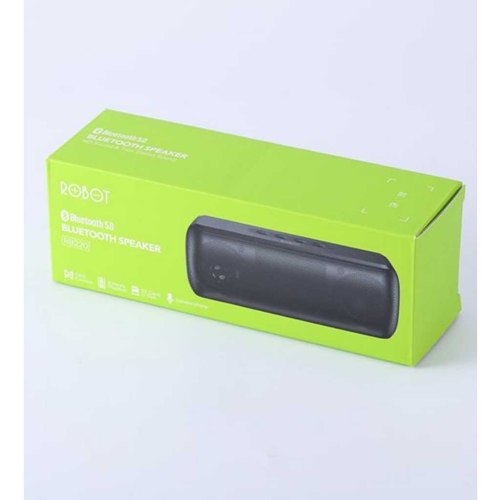 Jual ROBOT RB220 Powerful Hi-Fi Bluetooth Speaker 5.0 Black Original ...