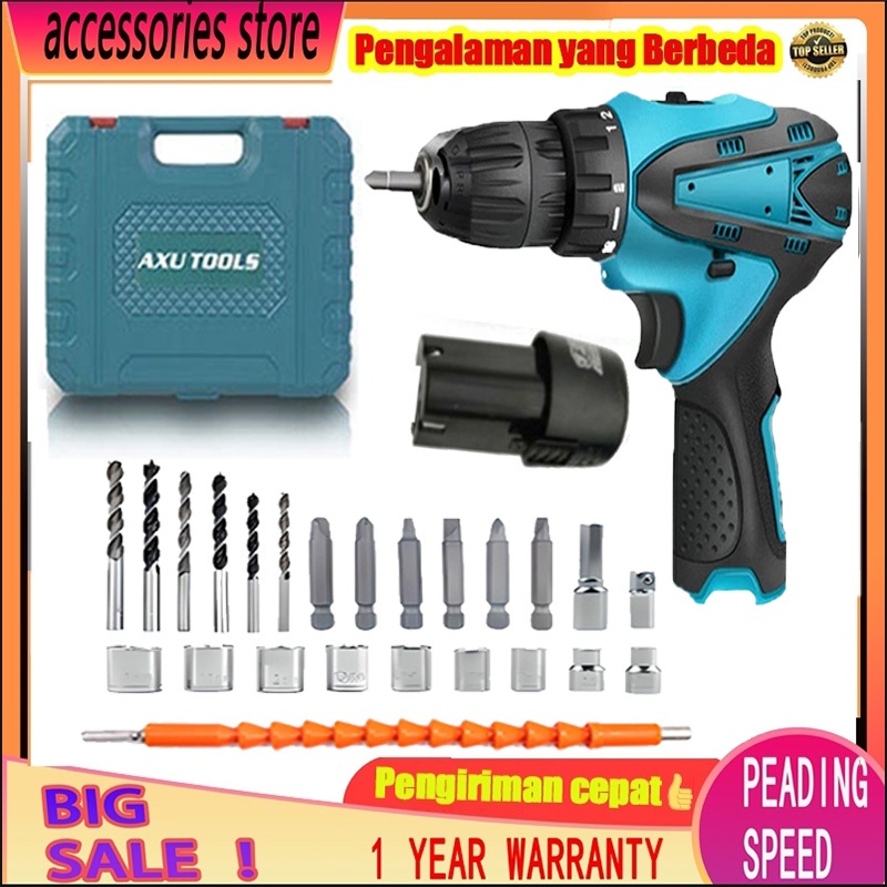 Jual 【Promo】Bor Listrik / Mesin Bor Cordless /bor cordless impact drill