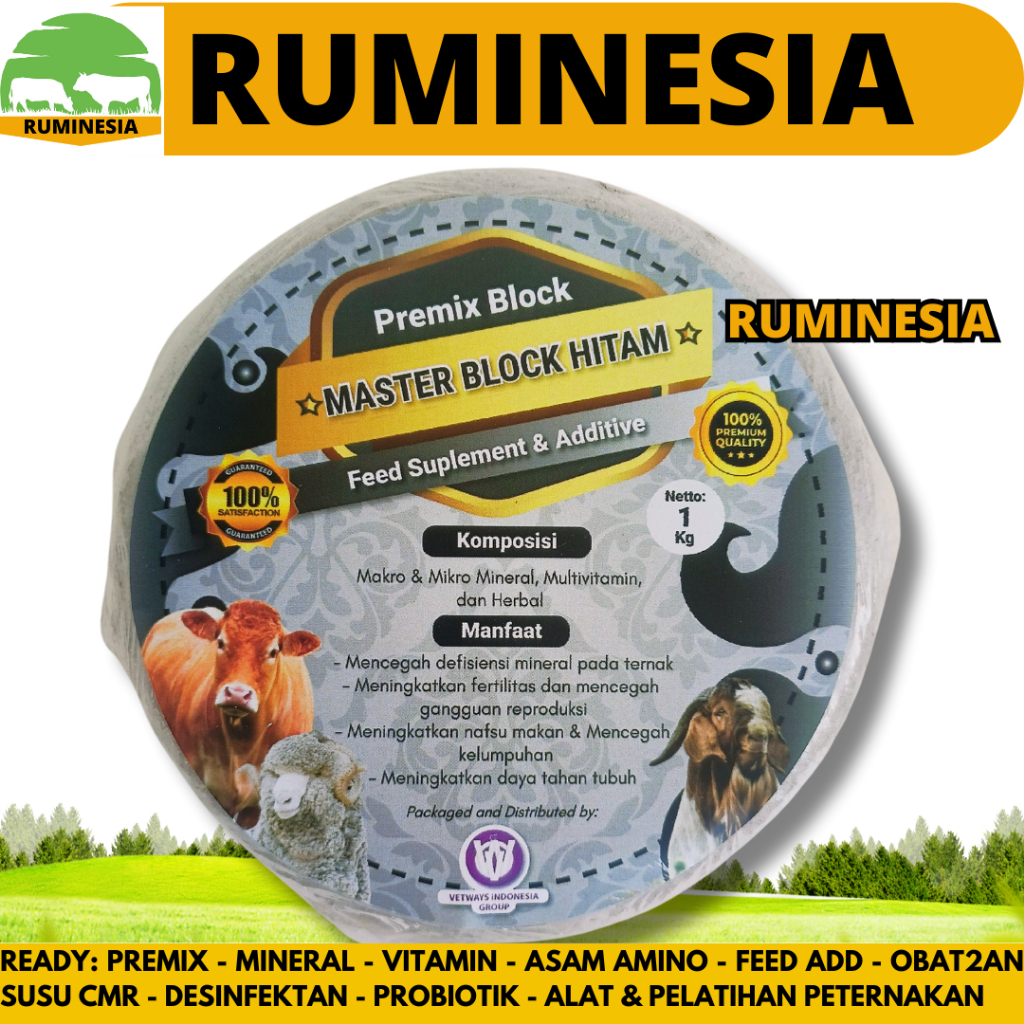 Jual MASTER BLOK HITAM 1 KG - Mineral Blok Kambing Domba Masternya ...