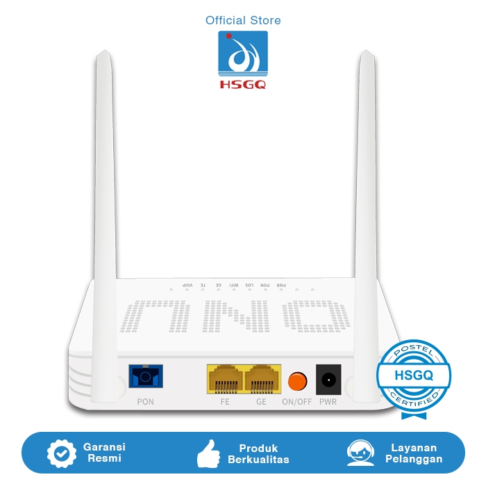 Jual HSGQ X110W ONU ONT 1GE 1FE 300Mbps 2 Antena Fiber Optic Router ...
