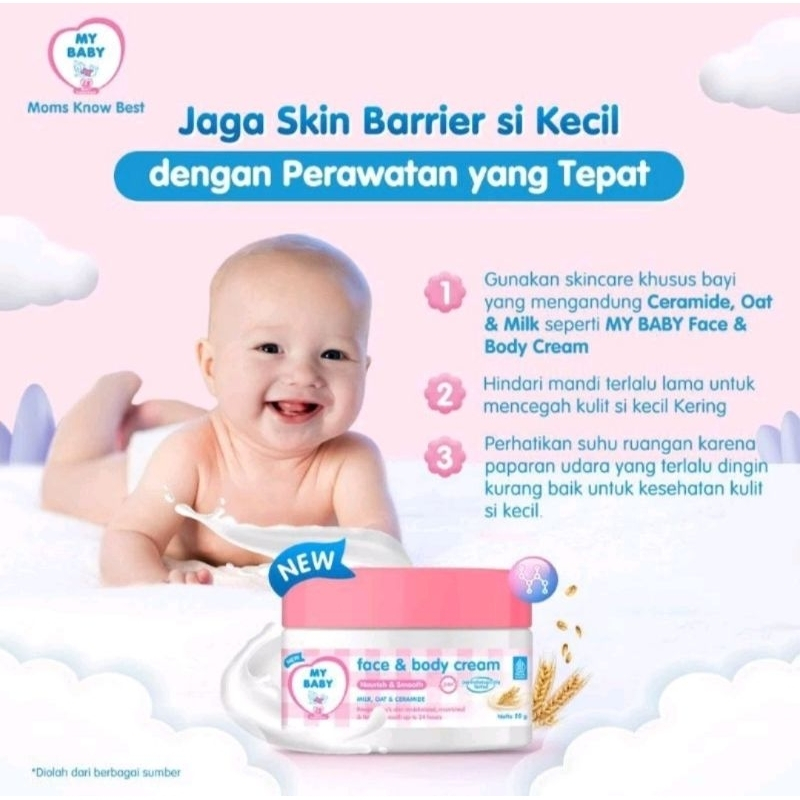 Jual MY BABY Face & Body Cream Nourish & Smooth 50gr | Shopee Indonesia