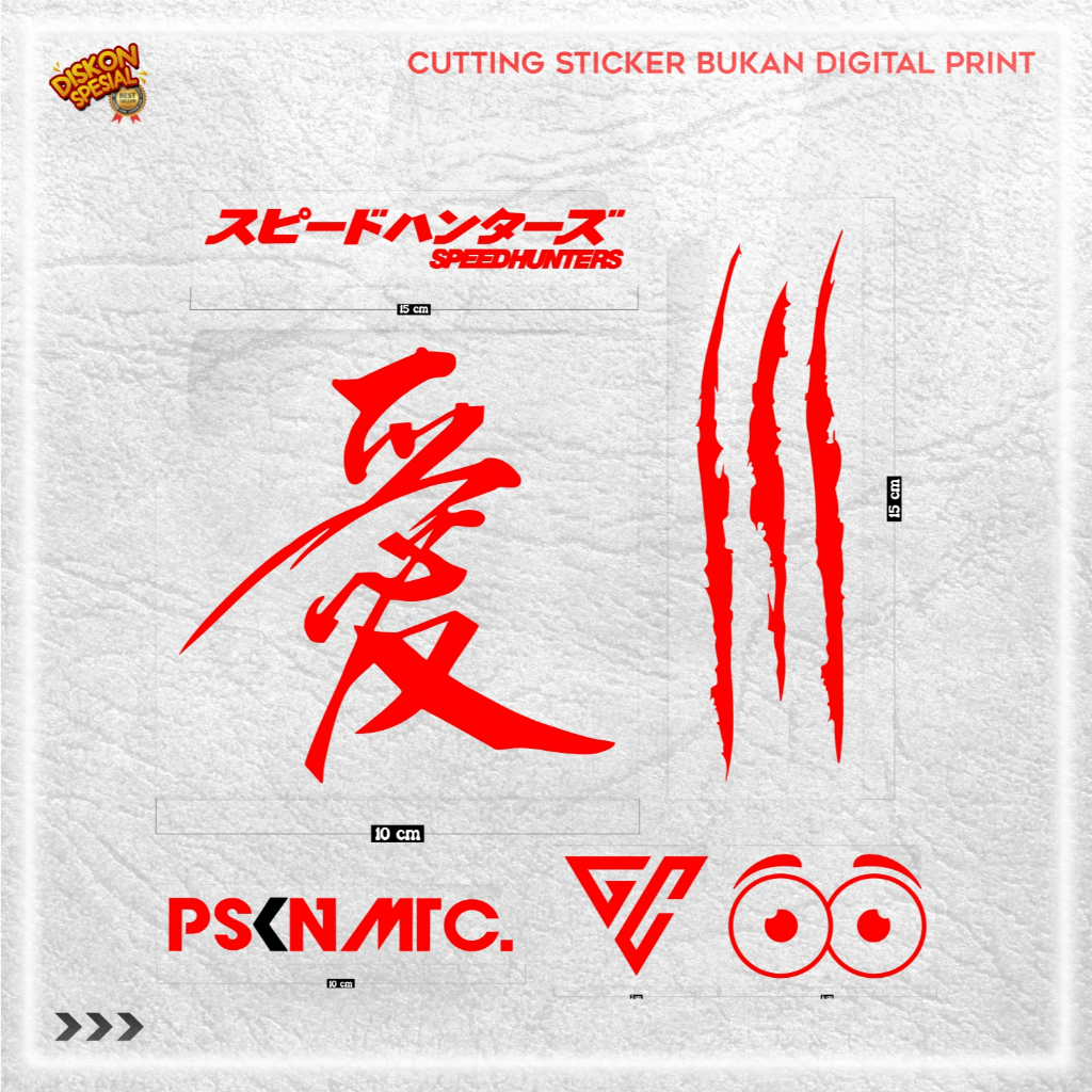 Jual Sticker Speedhunters 6in1 untuk body motor atau helm | Shopee ...