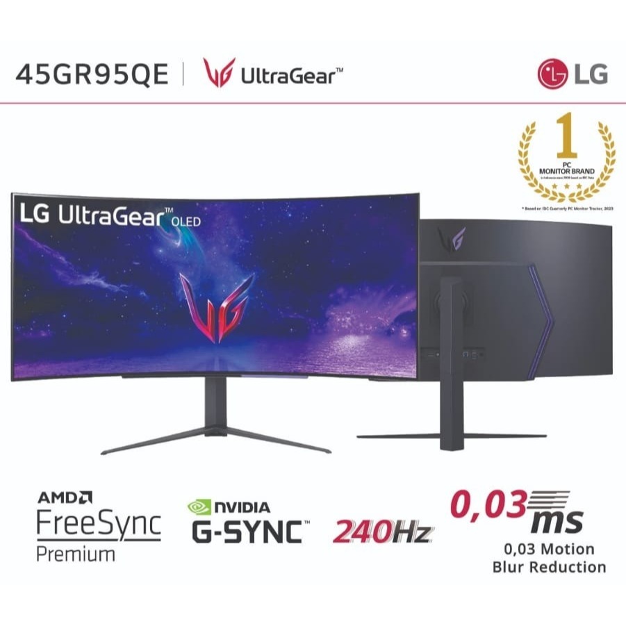 Jual LG UltraGear OLED Curved 45GR95QE-B WQHD 240Hz With NVIDIA G-SYNC ...