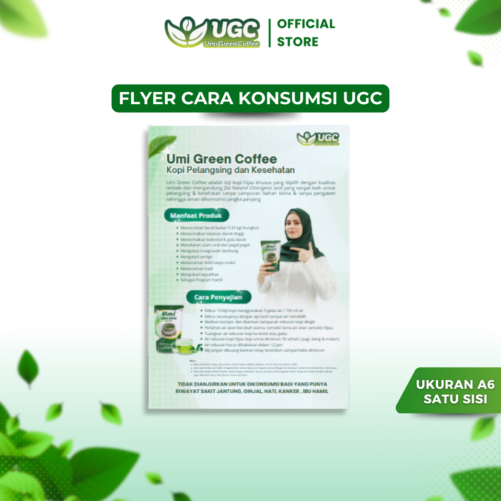 Jual UGC Umi Green Coffee Flyer Brosur Umi Green Coffee A6 120 gr ...