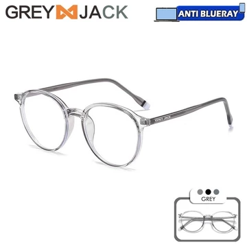 Grey Jack Kacamata Antiradiasi Blueray TR90 Oval Series Ringan Fashionable Bisa Minus Wanita