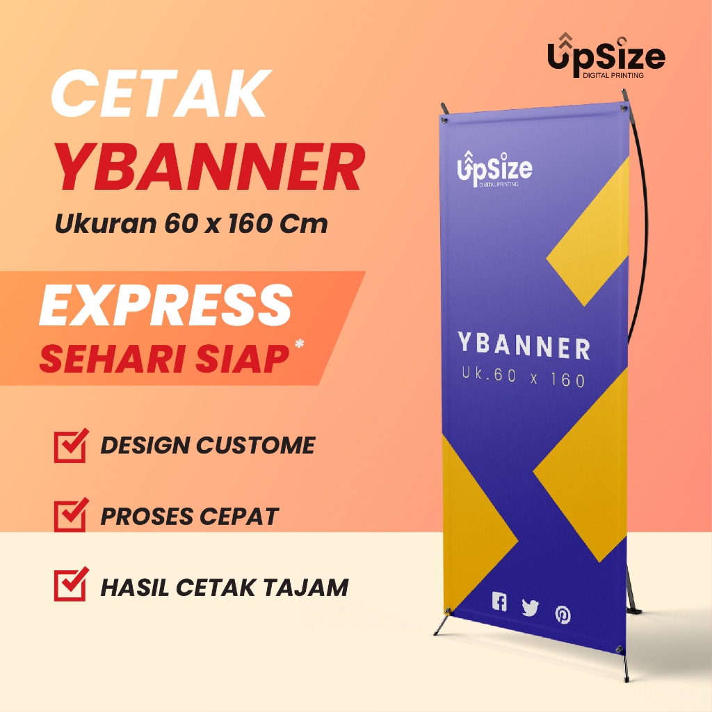 Jual EXPRESS - Cetak Y Banner - 60 x 160 cm/ X banner/ Display banner ...
