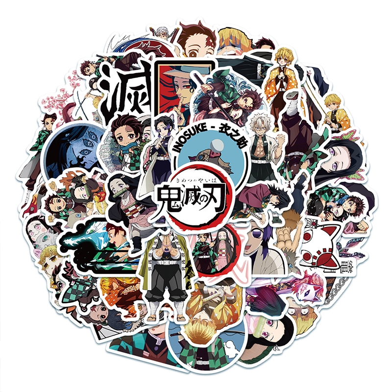Jual Hot Demon Slayer Stiker Kartun Anime Jepang Stiker Anti Air ...
