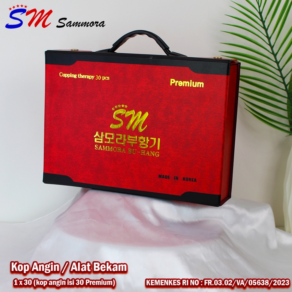 Jual Kop Alat Bekam Sammora Isi 30 Korea Merah Premium Sm30 Pre