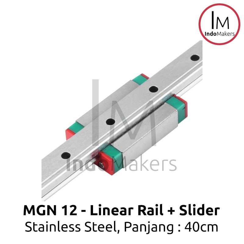 Jual Paket MGN12 Linear Guide Rail 40cm dan Linear Slide Bearing MGN12C ...