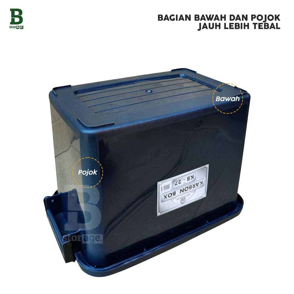 Jual Container Box Plastik Hitam kb 27 L Kotak Serbaguna Akako 18 Liter ...