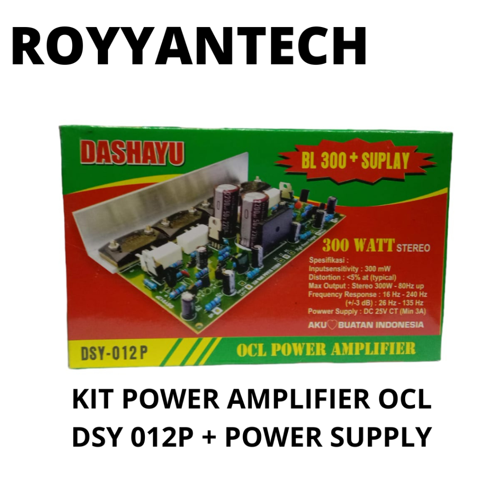 Jual KIT POWER OCL AMPLIFIER DASHAYU DSY 012 P PLUS POWER SUPLY 300