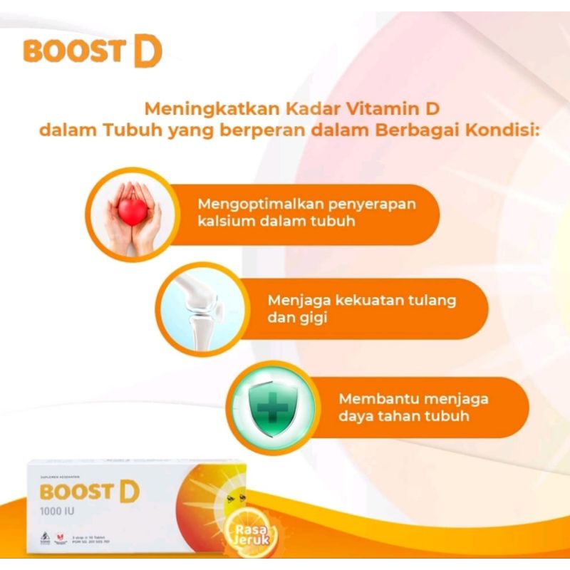 Jual Boost D 1000 IU Vitamin D3 1 Box 3 Strip | Shopee Indonesia