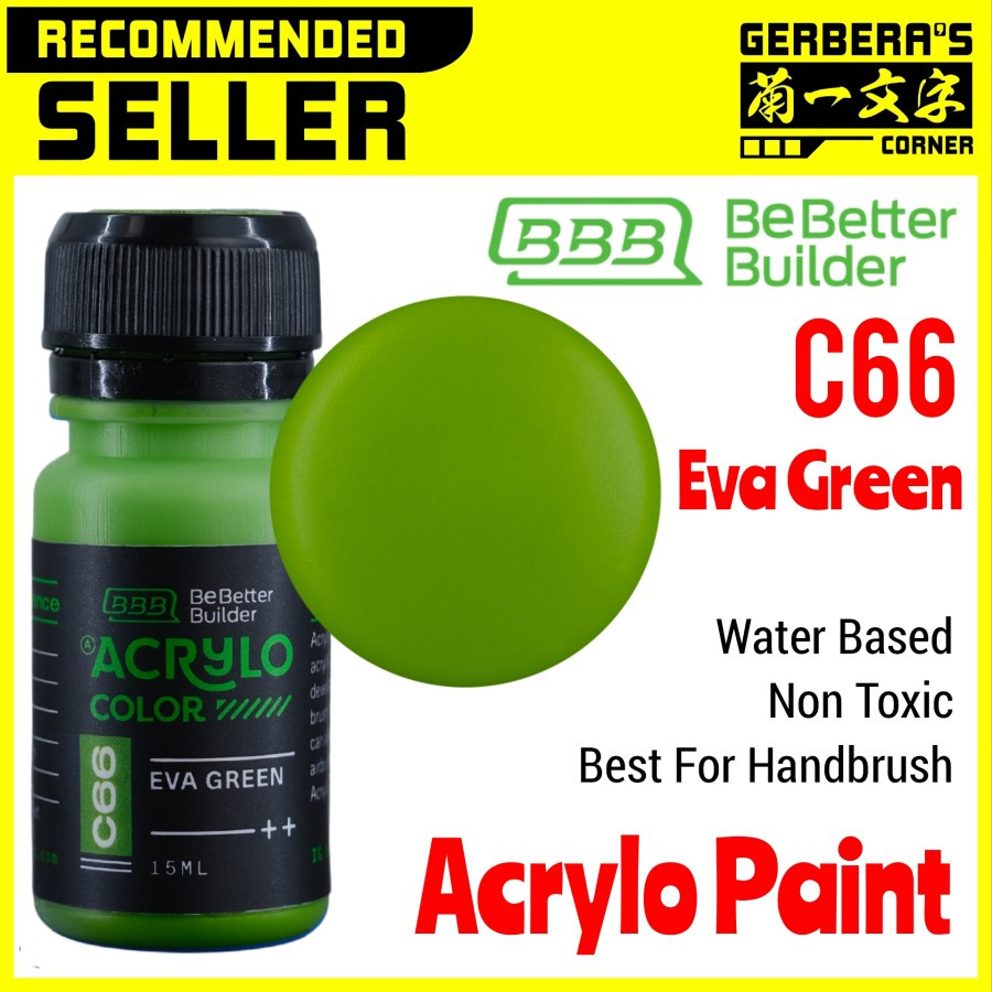Jual ACRYLO PAINT C66 EVA GREEN - Water Based Paint Cat Kuas Airbrush ...