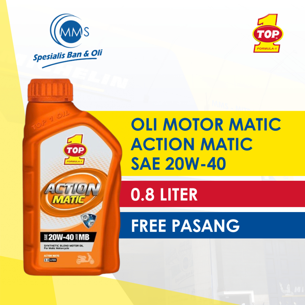 Jual Oli Motor Matic TOP 1 Action Matic SAE 20W-40 0.8 Liter | Shopee ...