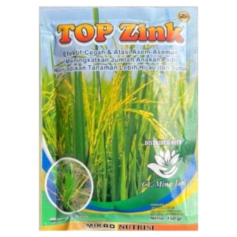 Jual TOP ZINK Kemasan 150 Gram Pupuk Untuk Padi Dan Untuk Segala Macam ...