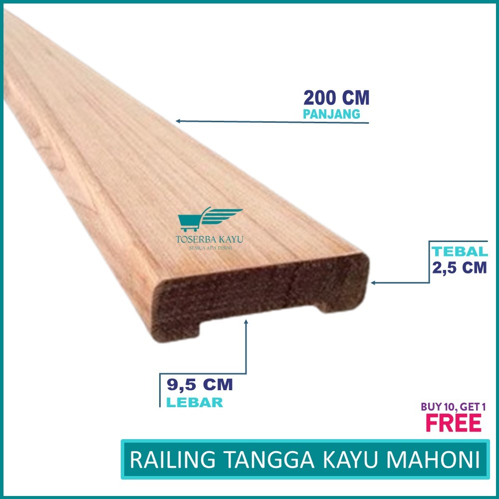 Jual Railing Pegangan Tangga kayu Rumah Minimalis Mahoni Ukuran 2,5cm x ...