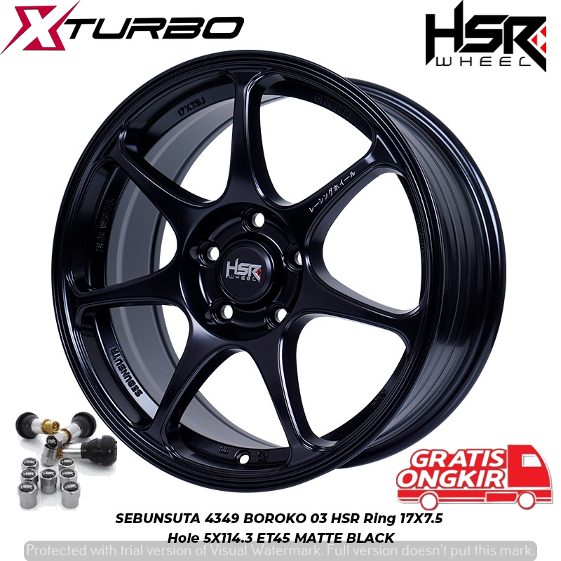 Jual Velg Rata Body HSR SEBUNSUTA Ring 17 Hole 5X114.3 Cocok Untuk Hrv ...