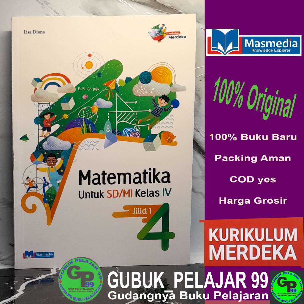 Jual MATEMATIKA Untuk Kelas 4 Jilid 1 SD/MI Kurikulum Merdeka Masmedia ...