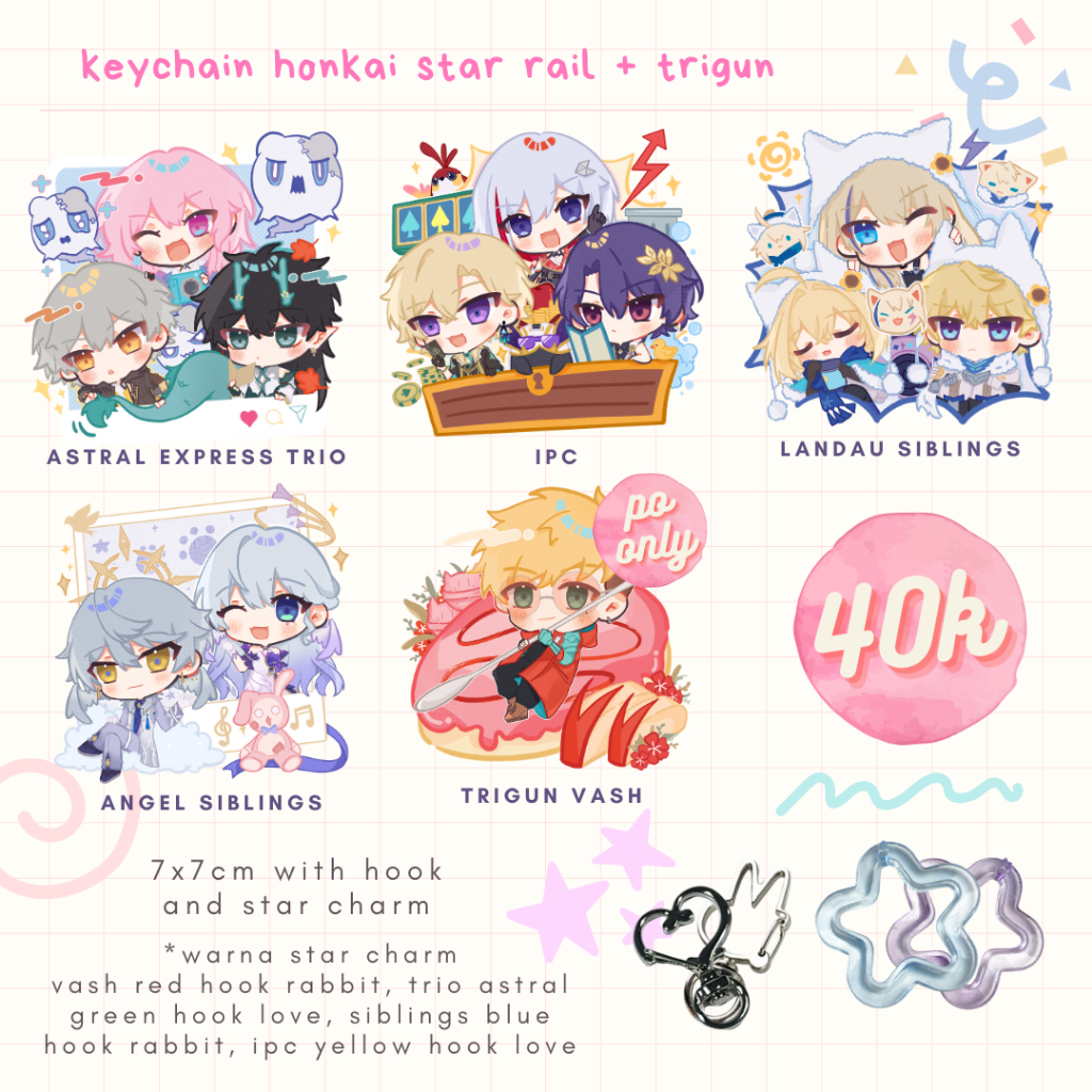 Jual keychain HSR konkai star rail fanmerch (UBAH PENGIRIMAN KE JNT/JNE ...