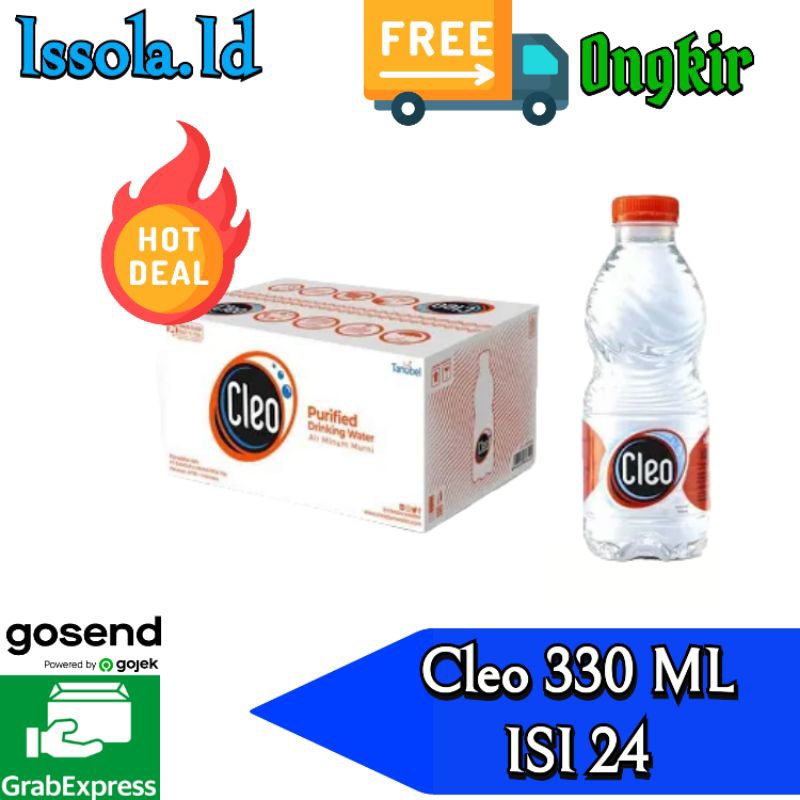 Jual CLEO AIR MINERAL KEMASAN BOTOL 330ML × 24 PCS | Shopee Indonesia