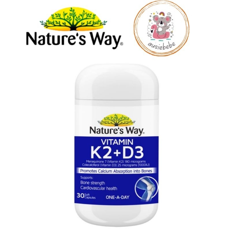 Jual Nature's Way Vitamin K2 + D3 180mcg 30 Softgel Capsules Shopee