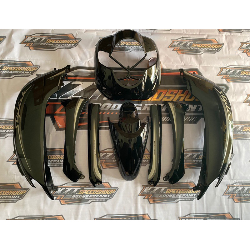 Jual cover bodi motor scoopy fi esp donat hitam tahun 201720182019