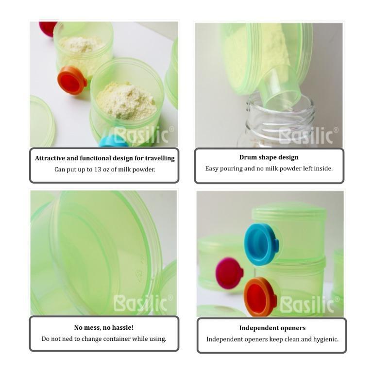 Jual Basilic Baby Milk Powder Formula Dispenser Snack Container Cup - 3 ...