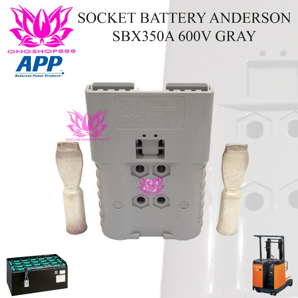Jual Socket Battery Anderson REMA SBX350A 600V Gray Max For Forklift ...