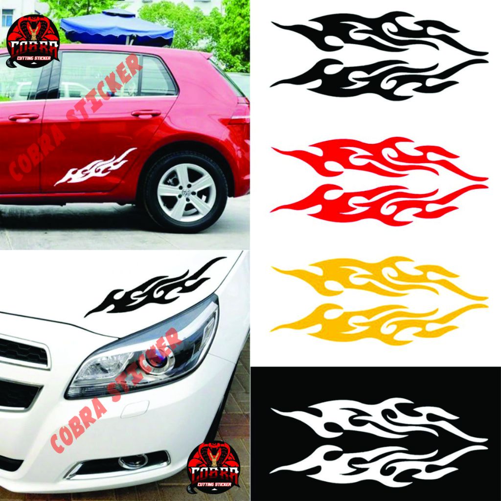 Jual Stiker Cutting Tribal Flame api untuk kap bodi mobil motor ...