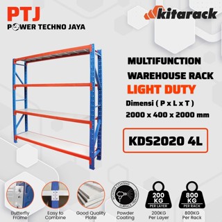 Jual Kds Rak Gudang Kitarack Rak Besi Warehouse Rack Light Duty Kapasitas Kg Layer