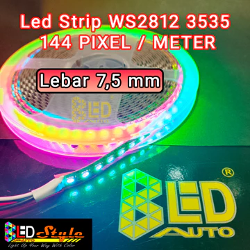 Bledauto Led Strip WS2812 3535 Lebar 7 5 Mm Lampu Alis Stop Lamp Devil RGB DMX Bluetooth
