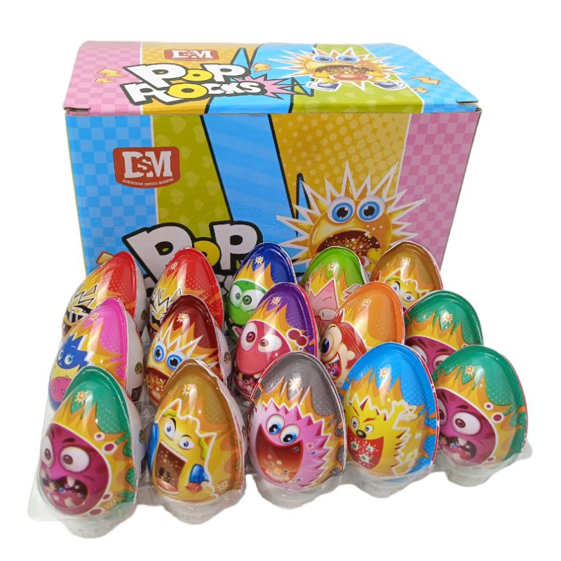 Jual Cokelat Compound Pop Rocks Dinosaurus Egg isi 30 Pcs | Shopee ...