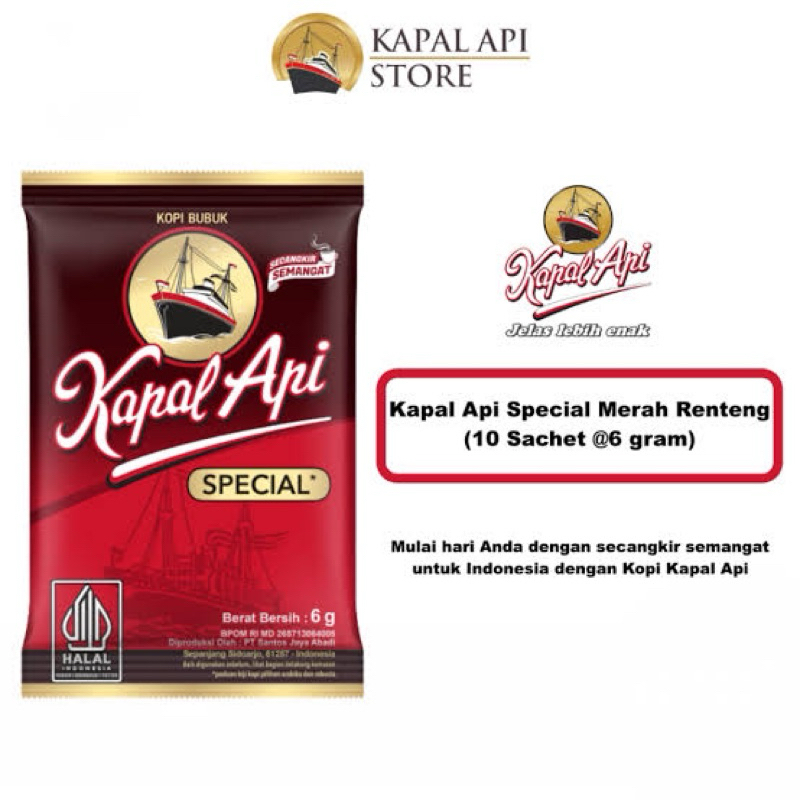 Jual Kapal Api Spesial merah (10 sachet x 6gram) | Shopee Indonesia