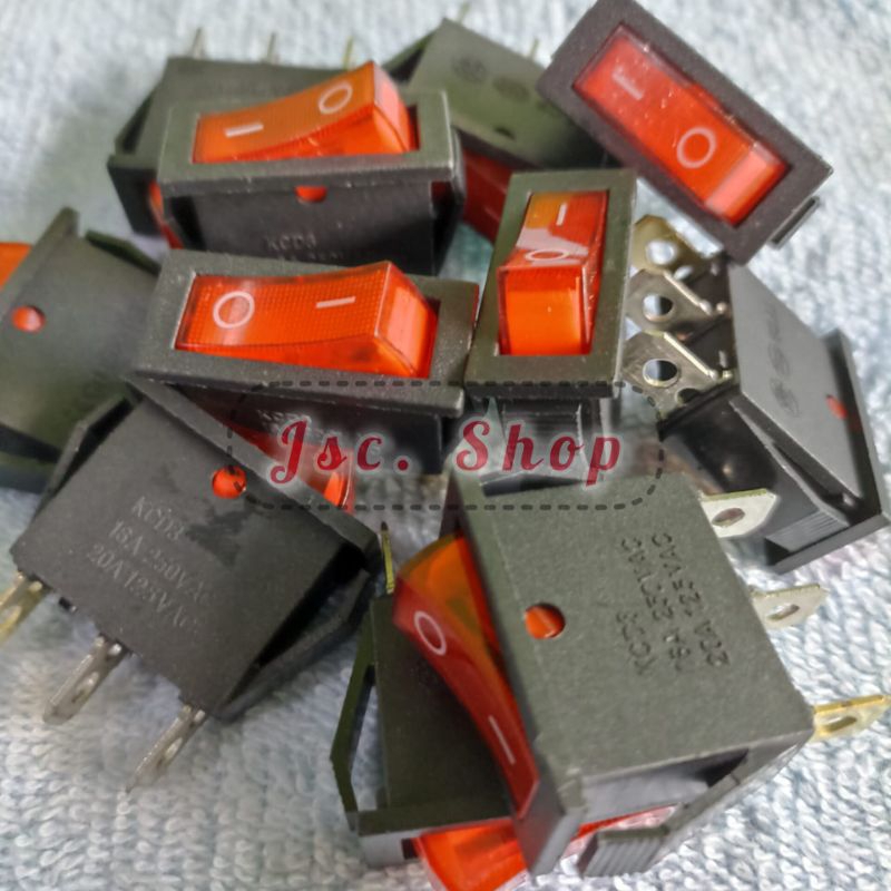 Jual Saklar/Switch Lampu On Off 3 pin / 3 kaki Tegangan 16A 250VAC ...