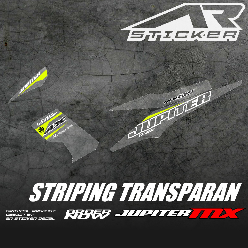 Jual (COD) Striping Transparan UV Jupiter MX 135 Old Lis Variasi Racing ...