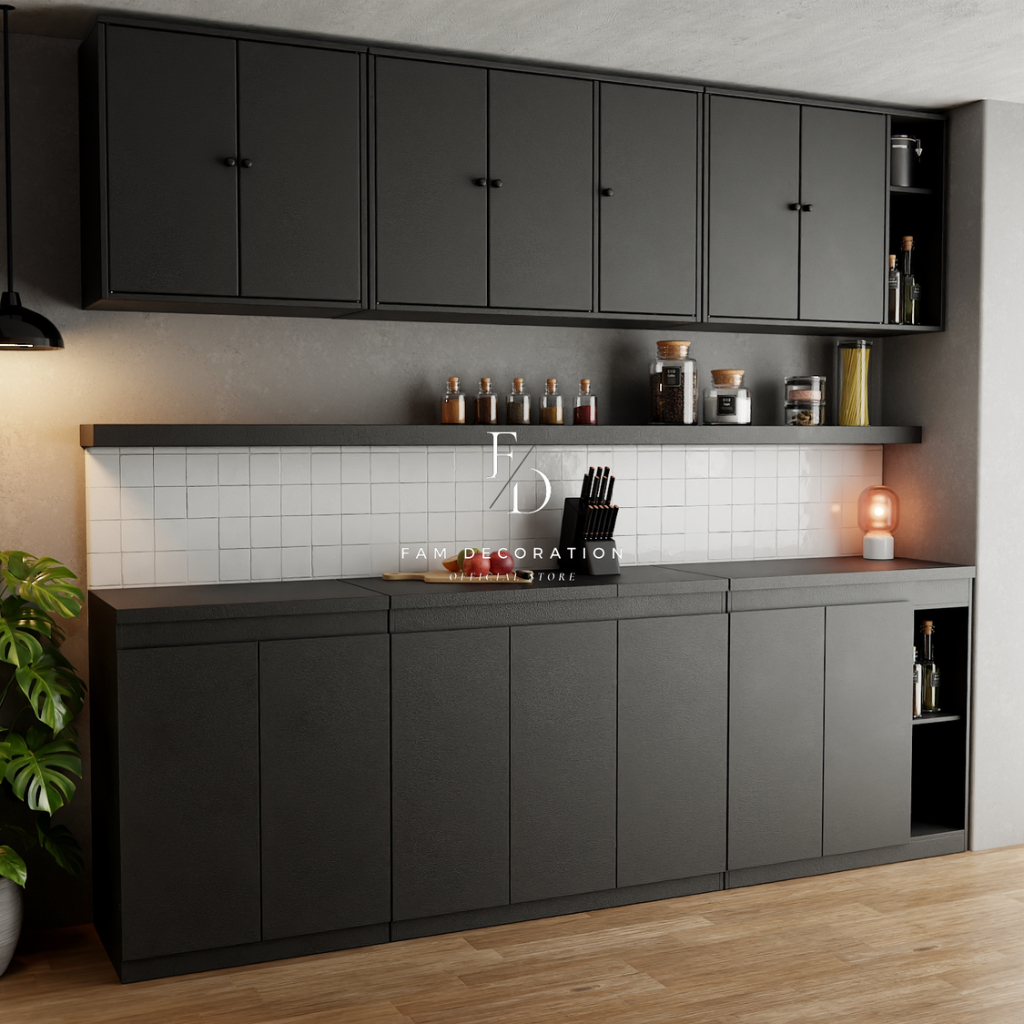 Kitchen Set Minimalis Atas Bawah Lemari Gantung Dapur Rak Dapur Mewah