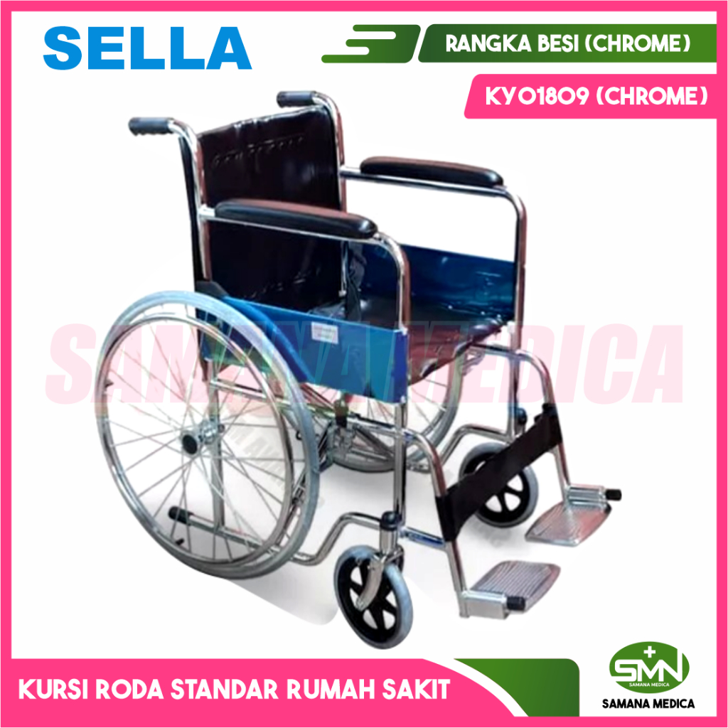 Jual Kursi Roda Standar SELLA KY809 Kursi Roda Standar Rumah Sakit ...