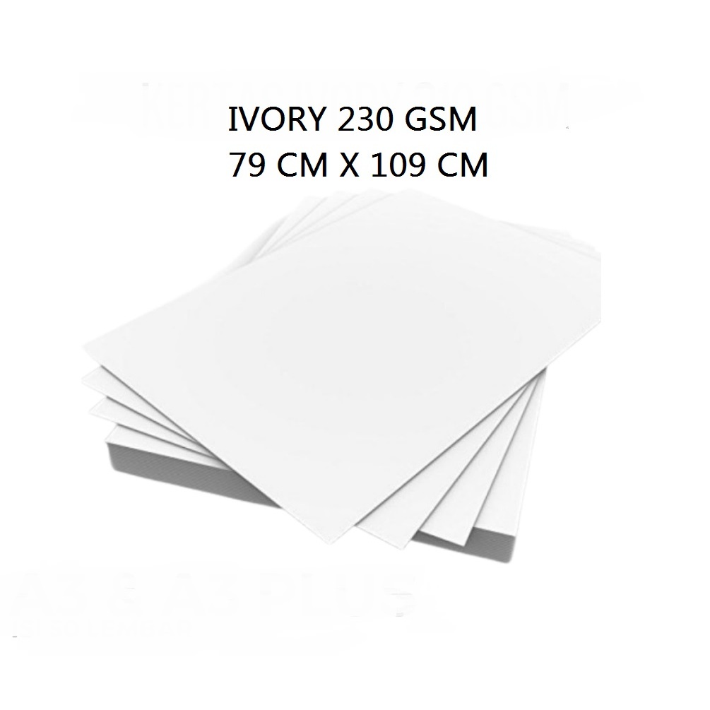 Jual IVORY 230 GSM 79 CM X 109 CM | Shopee Indonesia
