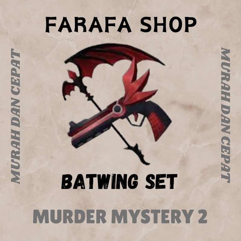 Jual Batwing Set MM2 Murder Mystery 2 Roblox | Shopee Indonesia