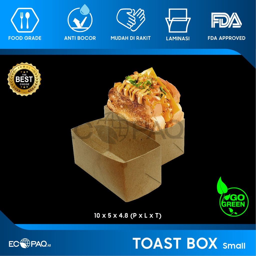 Jual Box Roti Bakar - Kotak Dus Roti Bakar - Toast - (Tanpa Tutup) (100 ...