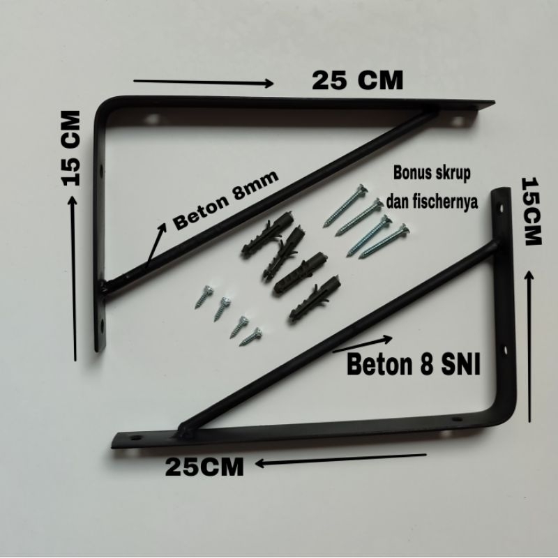 Jual Siku rak penyanggah beton type segitiga (1Set/2 pcs) | Shopee ...
